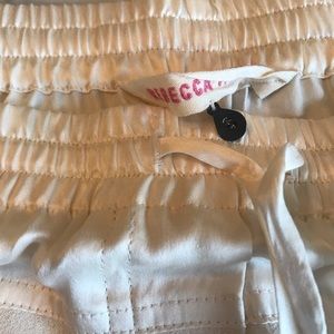 Rebecca Taylor silk cream pants